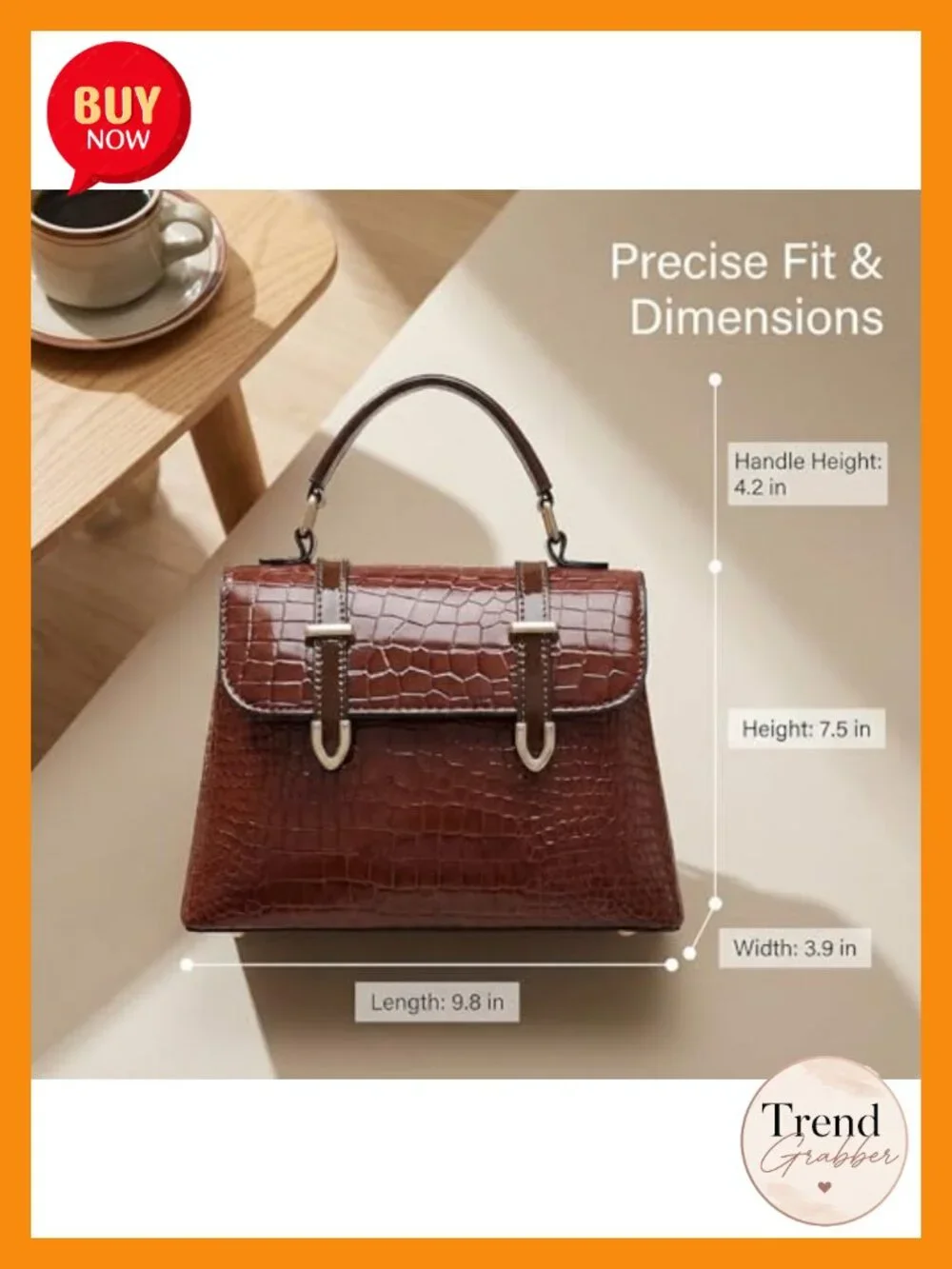 Patent Crocodile Clutches for Women, Small Trendy Top Handle Handbags Flap Purse
